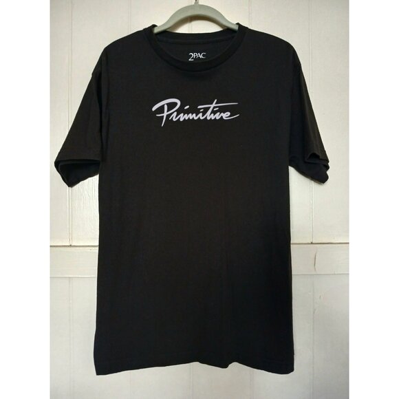 2PAC × Primitive Tupac Graphic T-Shirt Mens Medium Black Cotton Short Sleeve - Picture 4 of 13